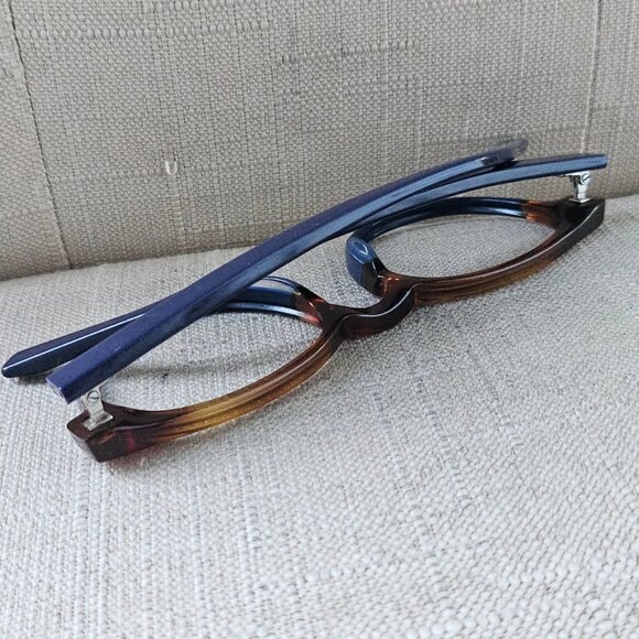 Warby Parker Women Glasses Frame Brown/Blue Tone PERCEY Limited Edition Eyeglass - Picture 6 of 13